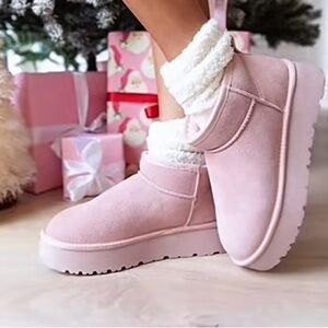 Pink Lily Blush New Platform Boots